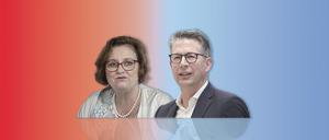Ina Czyborra (SPD), Berliner Senatorin für Gesundheit, Wissenschaft, Pflege und Gleichstellung, und Markus Blume MdL, Bayerischer Staatsminister für Wissenschaft und Kunst.