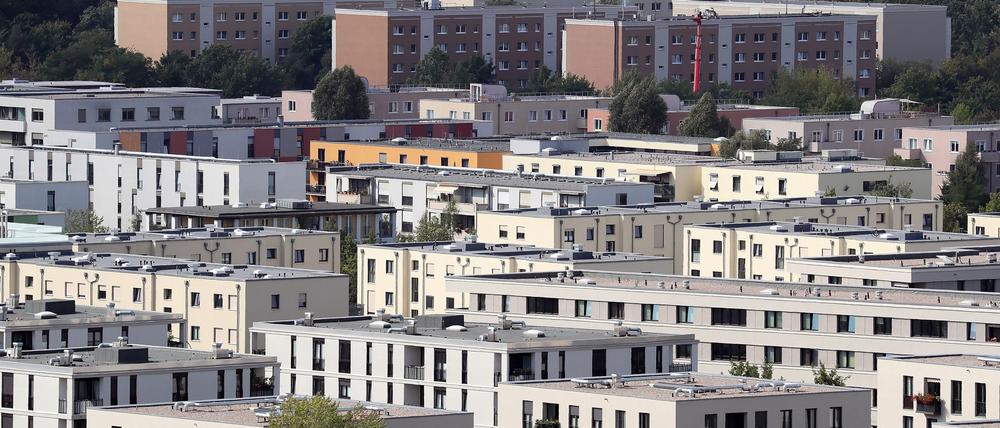 Nicht gerade Sanssouci: Blick über Neubauten im Bornstedter Feld in Potsdam