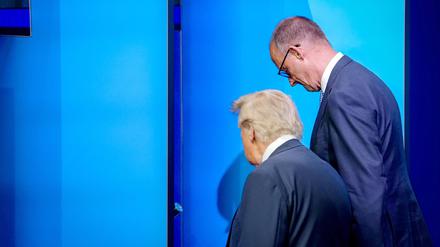 Friedrich Merz (r.) und Donald Trump kommen bislang gut miteinander aus.