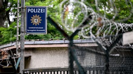 Eingangsbereich des Sprengplatzes der Polizei im Grunewald. (Archivbild)