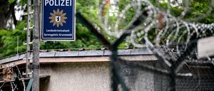 Eingangsbereich des Sprengplatzes der Polizei im Grunewald. (Archivbild)