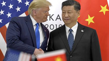 Donald Trump, Xi Jinping (r.) bei ihrem letzten offiziellen Treffen 2019 in Osaka: Erneutes Treffen noch in diesem Jahr? 
