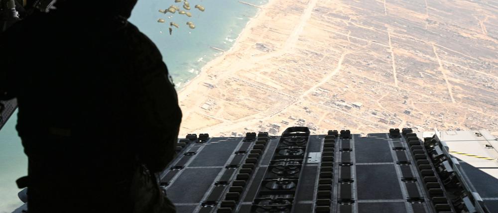 Bundeswehr setzt erneut Hilfsgüter über Gaza ab