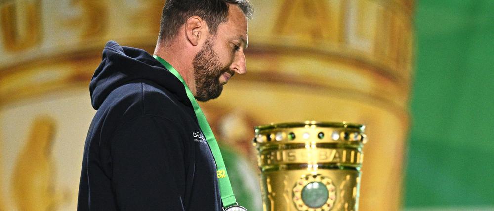 Letztes Jahr war für Arminia Bielefeld und Trainer Mitch Kniat im Pokalfinale Schluss.