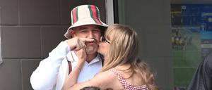 Travis Kelce und Taylor Swift turteln vor einem Jahr bei den US Open der Tennisprofis.