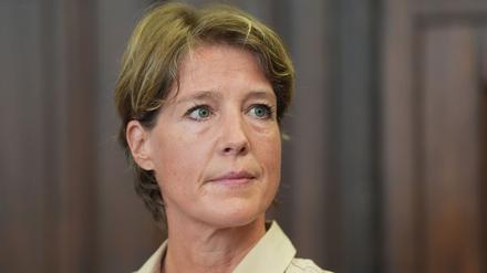 Christina Block im Gerichtssaal. 