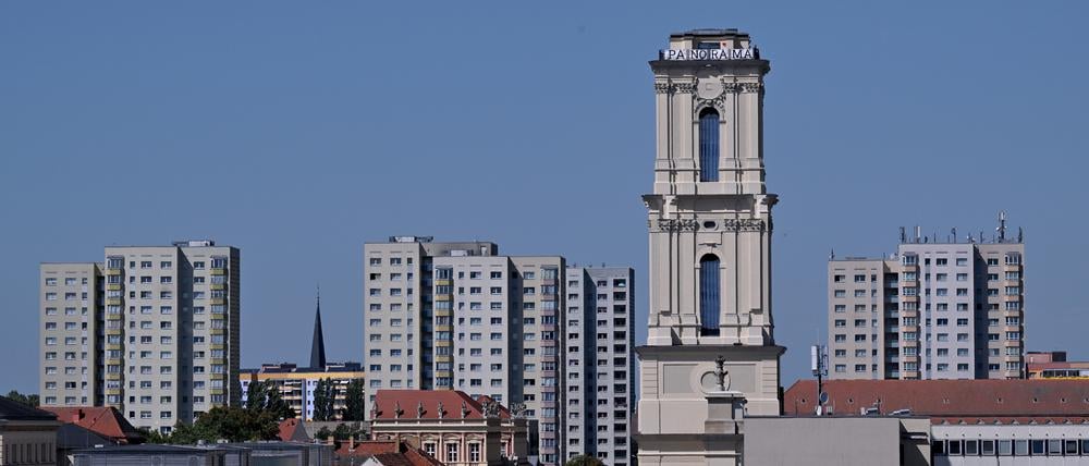 Der wiedererrichtete Turm der Garnisonkirche in Potsdam.