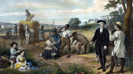 Der „Farmer“ George Washington auf einem berühmten Portrait des Malers Junius Brutus Stearns: Er war Sklavenhalter.