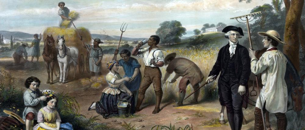 Der „Farmer“ George Washington auf einem berühmten Portrait des Malers Junius Brutus Stearns: Er war Sklavenhalter.