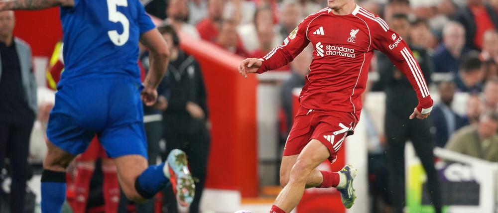 Florian Wirtz feierte seinen ersten Premier-League-Sieg mit dem FC Liverpool, blieb beim 4:2 aber torlos.