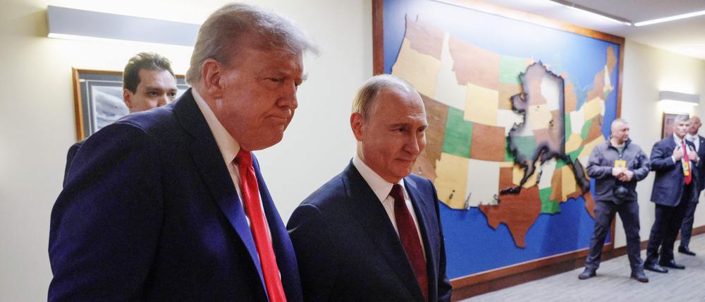 Trump und Putin bei ihrem Treffen in Alaska