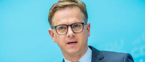 Carsten Linnemann, CDU-Generalsekretär, bei einer Pressekonferenz.