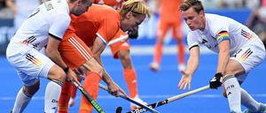 Letztes Länderspiel für Kapitän Grambusch, der zum Abschied jubeln durfte (r.).