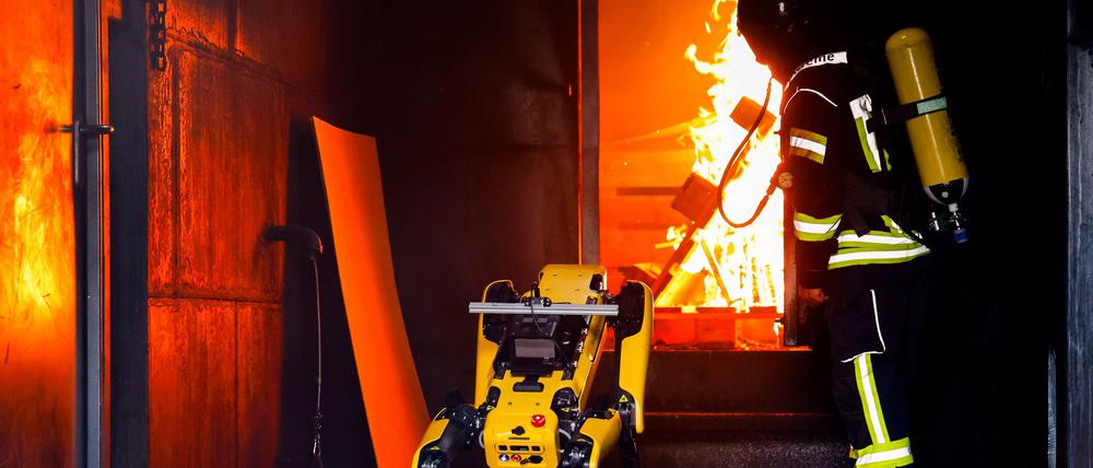 Informatiker wollen Roboter „Byte“ den Umgang mit Flammen beibringen.