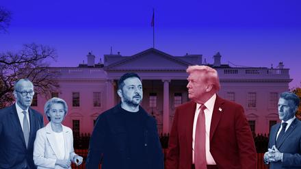 Europäische Regierungschefs kommen gemeinsam nach Washington, um im Weißen Haus mit dem US-Präsidenten zu verhandeln.