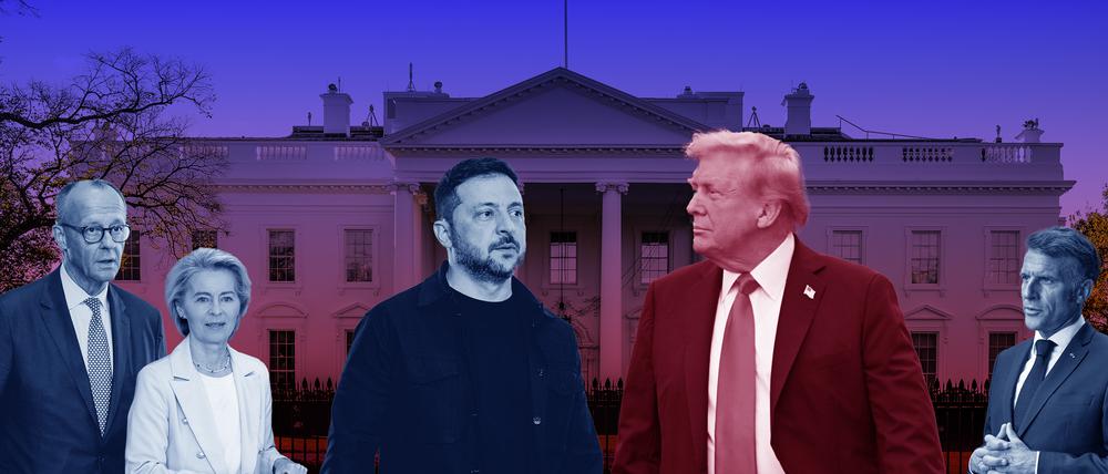 Europäische Regierungschefs kommen gemeinsam nach Washington, um im Weißen Haus mit dem US-Präsidenten zu verhandeln.