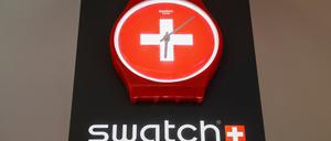 Das Logo des Uhrenherstellers Swatch.