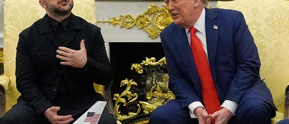 Selenskyj und Trump sprachen gemeinsam vor Journalisten. 