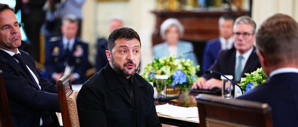 Selenskyj beim Treffen im Weißen Haus. 
