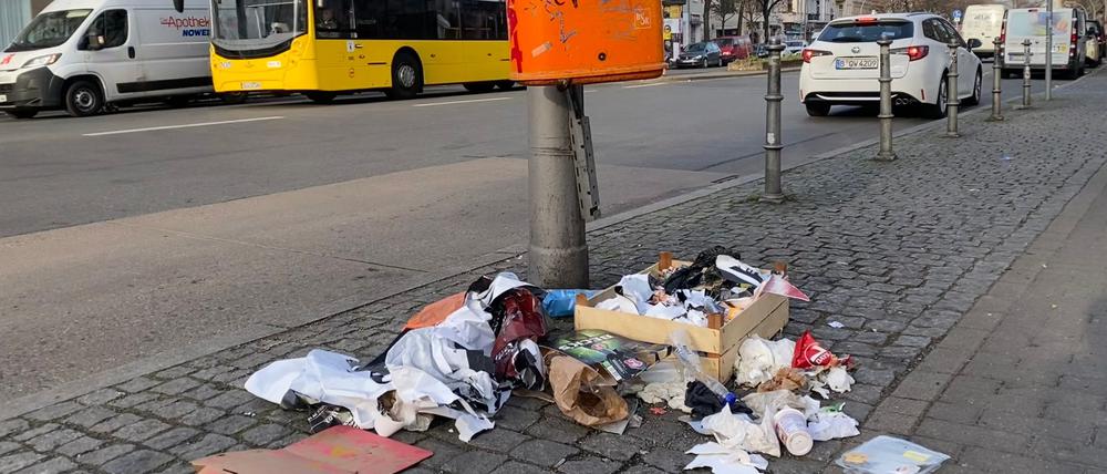 Viele Menschen werfen in Berlin Müll achtlos weg (Archivbild)