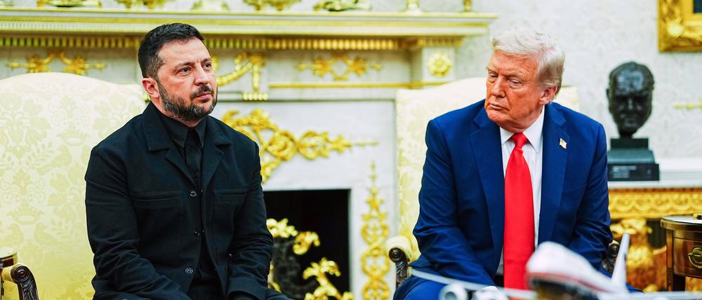Selenskyj bei Donald Trump im Weißen Haus. 
