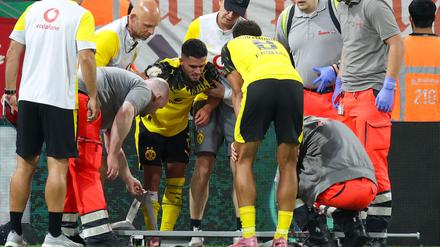Yan Couto nach dem groben Foul von Essens Profi Owusu.