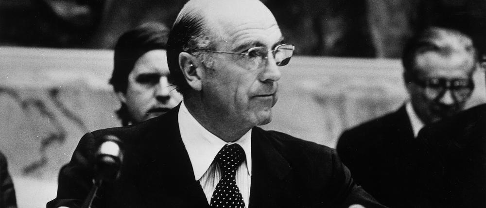 1980 wurde Rüdiger von Wechmar als erster Deutscher zum Präsidenten der UN-Generalversammlung gewählt.