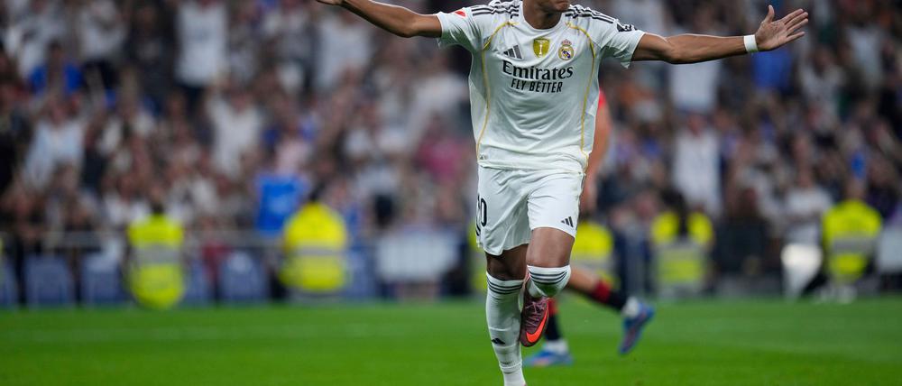 Kylian Mbappé trifft zum Auftaktsieg von Real Madrid.