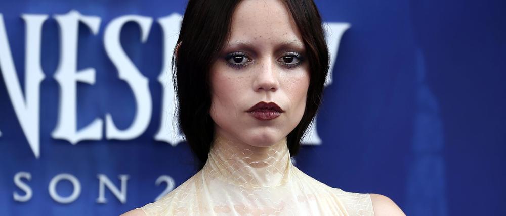 Hauptdarstellerin Jenna Ortega bei der Weltpremiere von der 2. Staffel von „Wednesday“ im Juli in London.