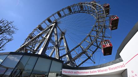 Das Wiener Riesenrad im Prater. Die Bundeshauptstadt Wien wird den Eurovision Song Contest (ESC) 2026 austragen.