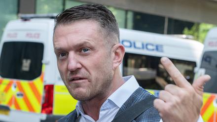 Tommy Robinson gilt als wichtigste Figur der rechtsextremen Szene in Großbritannien. Sein echter Name ist Stephen Yaxley-Lennon.