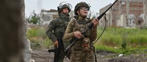 Russische Soldaten im Donbass