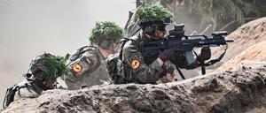 Bundeswehrsoldaten während einer Übung in Litauen