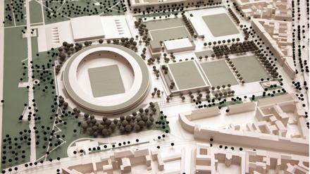 Finaler Entwurf. Zum neuen Jahnsportpark gehören künftig eine Plaza, ein barrierefreies Stadion und zahlreiche Sportplätze.