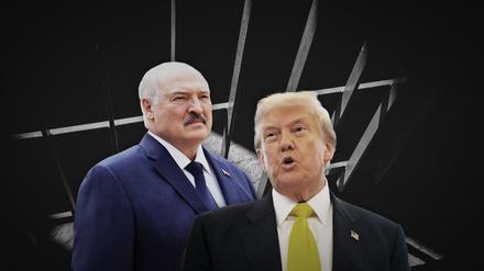 Alexander Lukaschenko und US-Präsident Donald Trump (Montage).