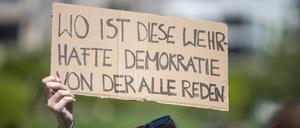 Demonstration für ein AfD-Verbot in Essen.