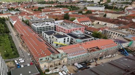 Die Neubauten des Kreativquartiers in der Potsdamer Innenstadt.