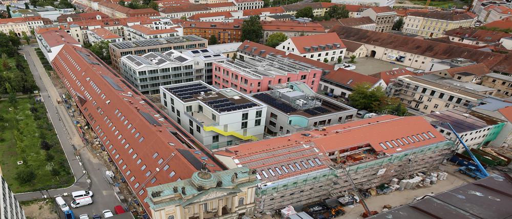 Die Neubauten des Kreativquartiers in der Potsdamer Innenstadt.