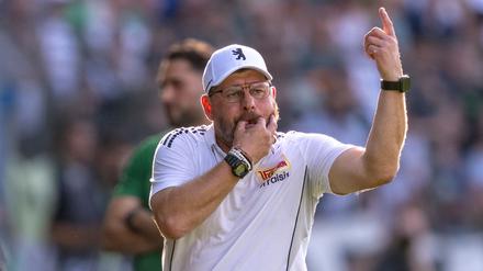 Union-Trainer Baumgart will sich vom Thema Woltemade nicht ablenken lassen. (Archivbild)