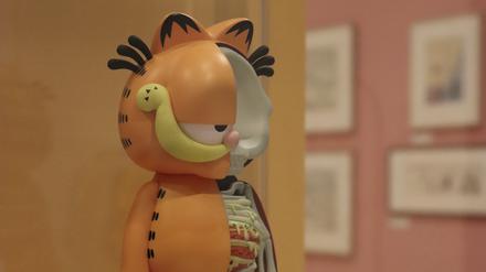 Auch diese halb als Röntgenbild dargestellte Garfield-Figur ist in der Ausstellung zu sehen.