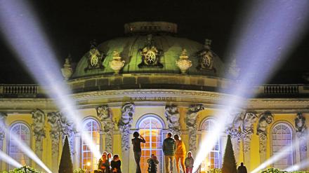 Das Schloss Sanssouci zur Schlössernacht 2025.
