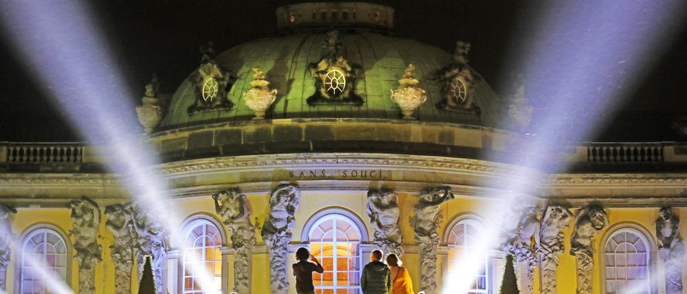 Das Schloss Sanssouci zur Schlössernacht 2025.