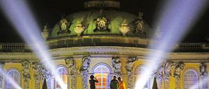 Das Schloss Sanssouci zur Schlössernacht 2025.