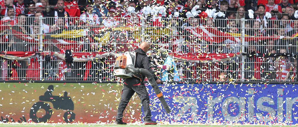 Bei Union gab es schon zu Beginn des Spiels gegen den VfB Stuttgart Konfetti – später folgten dann auch noch die Tore.