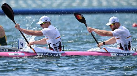 Jacob Schopf (vorn) und Max Lemke beendeten die WM in Mailand mit Bronze. (Archivbild)