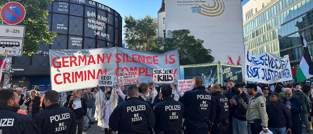 Propalästinensische Demonstration in Berlin. 
