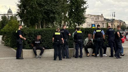 Mehrere Personen wurden am Sonntagabend am Humboldt Forum festgenommen. (Foto aktuell)