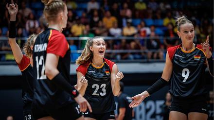 Die deutschen Volleyballerinnen feierten einen souveränen Sieg.