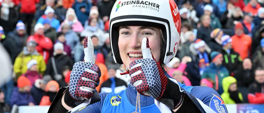 Da war für Madeleine Egle noch alles in Ordnung: Nun ist die Österreicherin gesperrt und verpasst Olympia. (Archivbild)