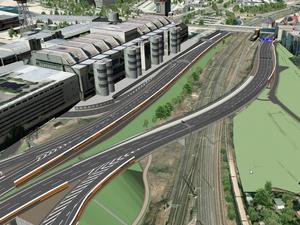 Visualisierung des geplanten Ersatzneubaus der Ringbahnbrücke